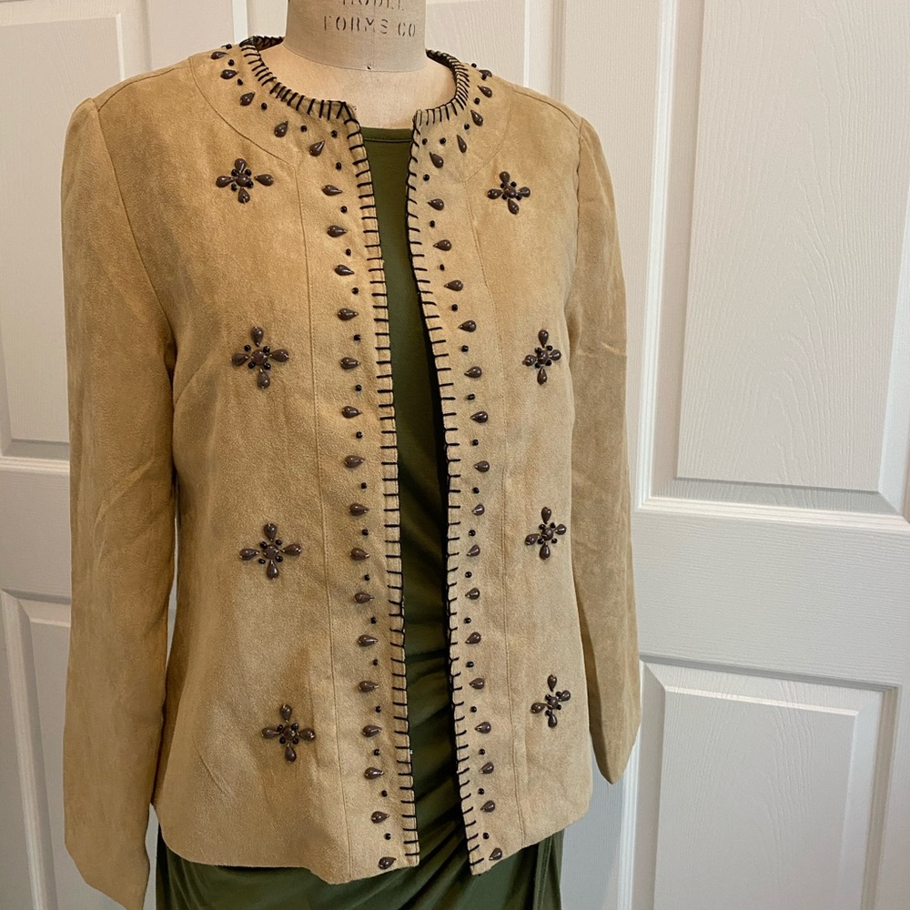 Suede Blazer Jacket - Picture 2 of 14